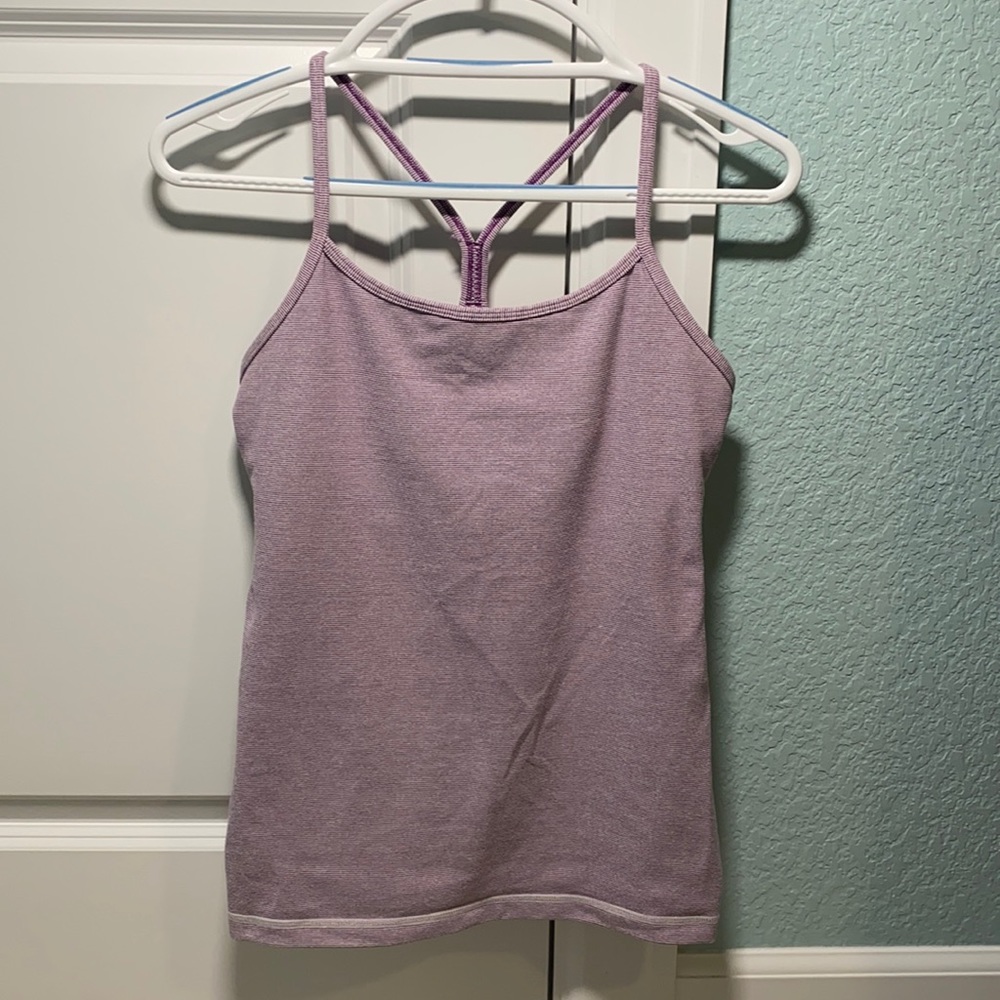 Lululemon Power Y purple tank top